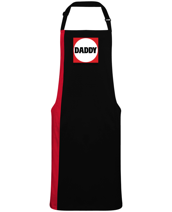 Two-tone long Apron DADDY LE PAPA DE CONFIANCE by  PTIT MYTHO