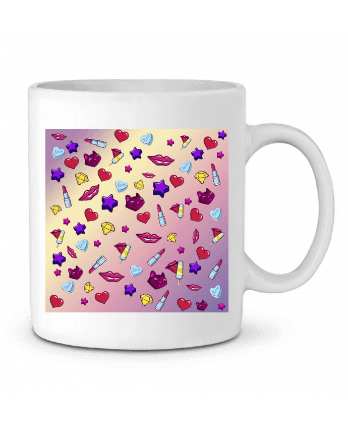 Ceramic Mug Fashion Girl - Digital Pattern 1 by inchauspe