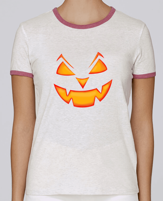 T-shirt Halloween pumpkin face pour femme par tunetoo