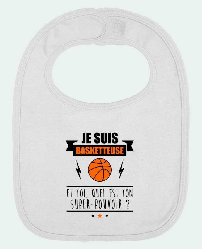 Bavoir bébé uni Je suis basketteuse et toi, quel est ton super-pouvoir ? par Benichan