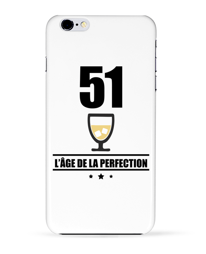 Case 3D iPhone 6+ 51 ans, âge de la perfection, pastis, anniversaire de Benichan