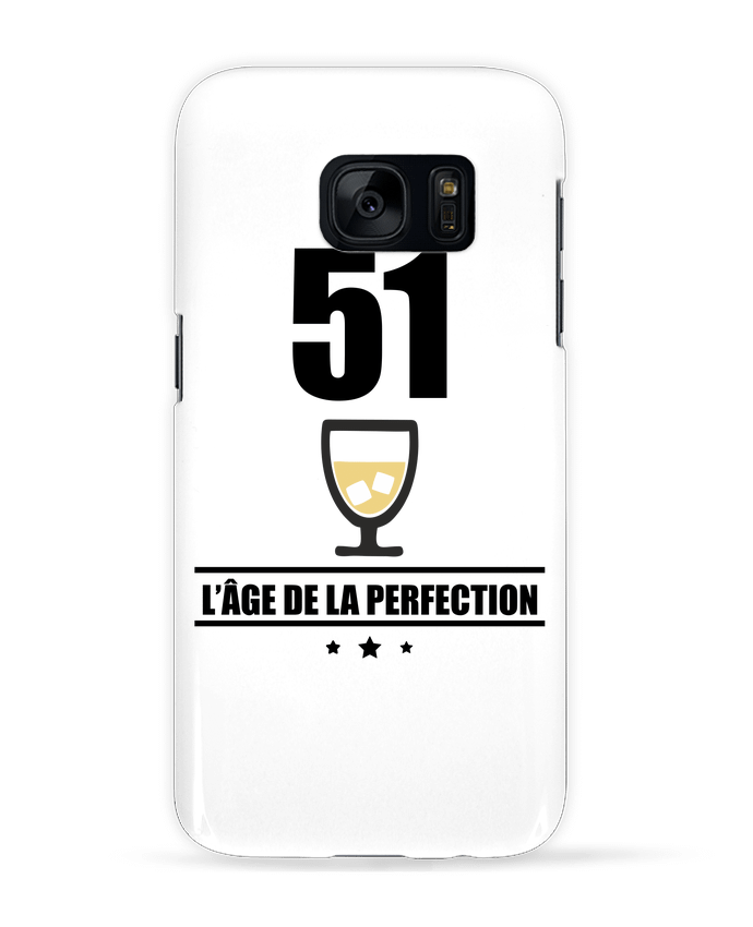 Coque 3D Samsung Galaxy S7  51 ans, âge de la perfection, pastis, anniversaire par Benichan