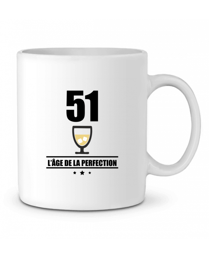 Ceramic Mug 51 ans, âge de la perfection, pastis, anniversaire by Benichan