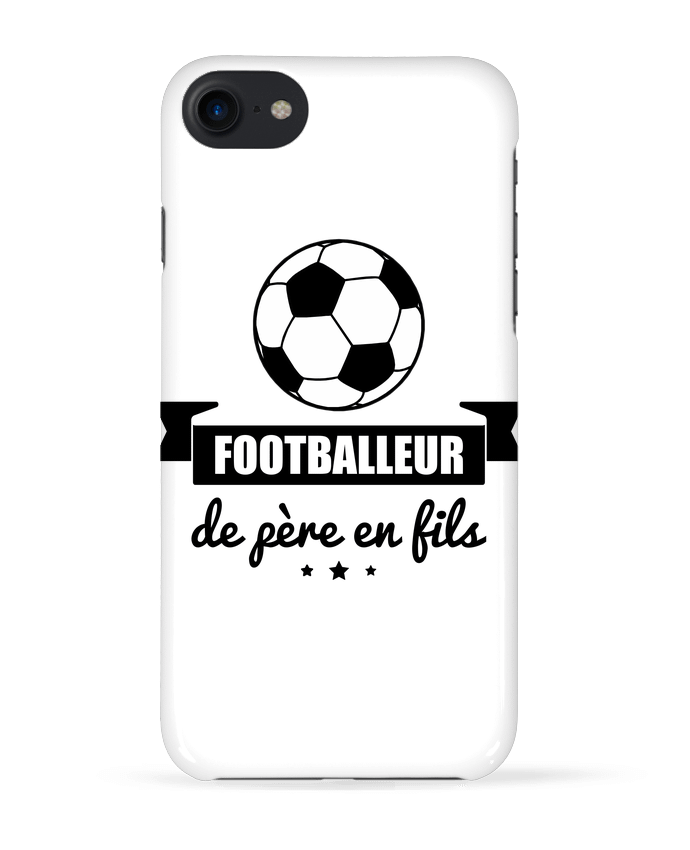 Case 3D iPhone 7 Footballeur de père en fils, foot, football de Benichan