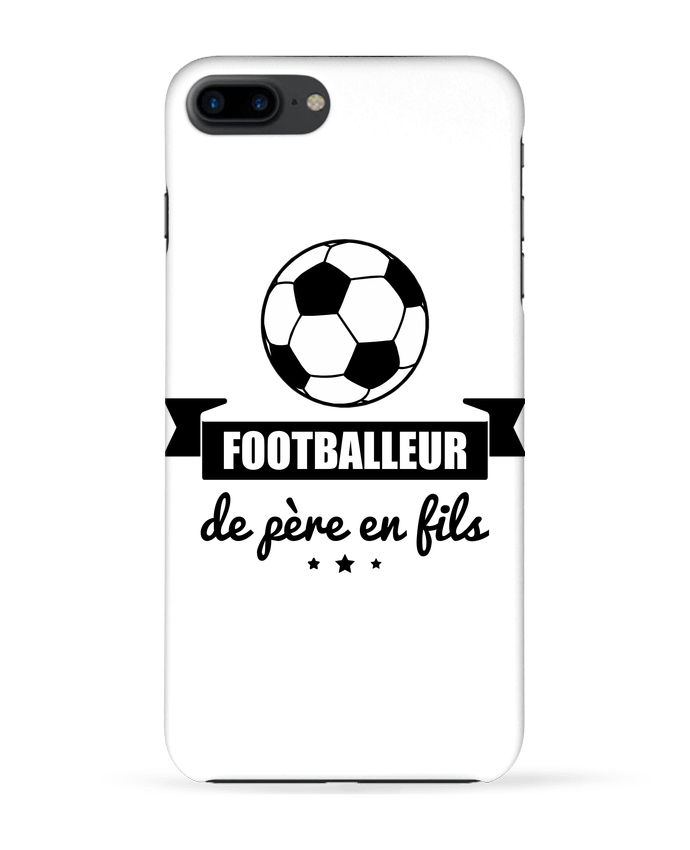 Case 3D iPhone 7+ Footballeur de père en fils, foot, football by Benichan