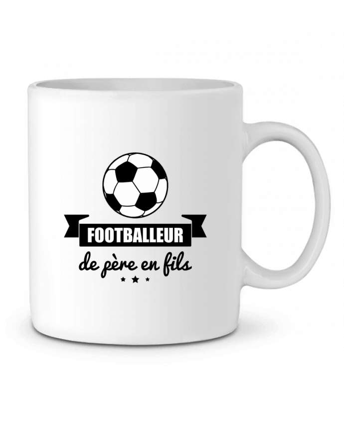 Ceramic Mug Footballeur de père en fils, foot, football by Benichan