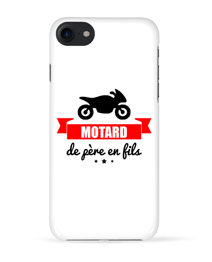 Case 3D iPhone 7 Motard de père en fils, moto, motard de Benichan