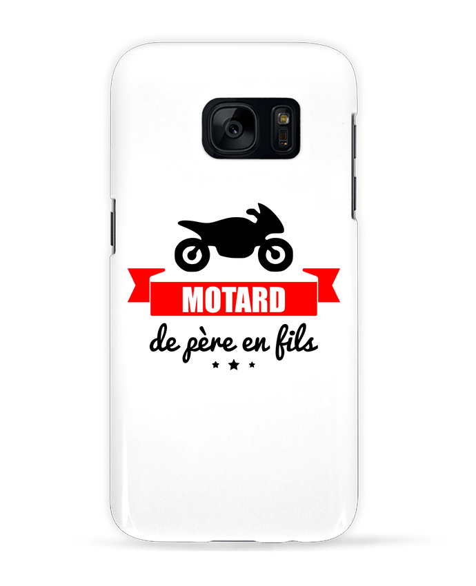 Case 3D Samsung Galaxy S7 Motard de père en fils, moto, motard by Benichan
