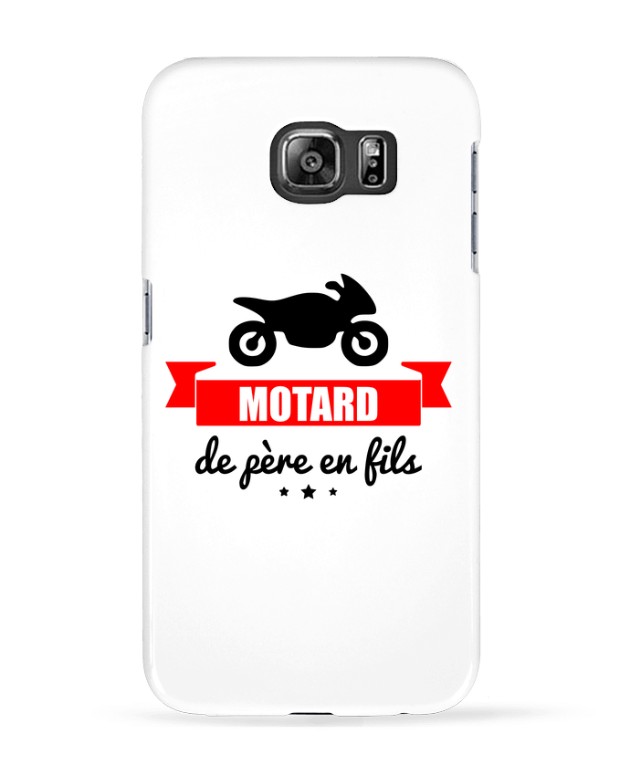 Case 3D Samsung Galaxy S6 Motard de père en fils, moto, motard - Benichan