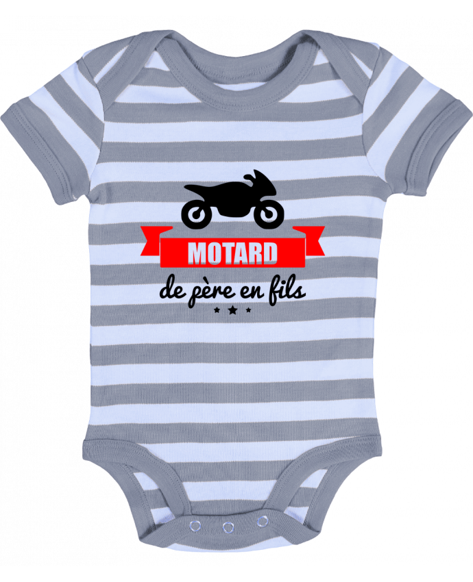 Baby Body striped Motard de père en fils, moto, motard - Benichan