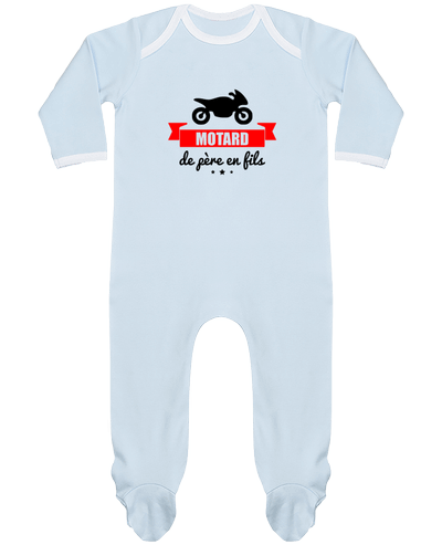 Body Pyjama Bébé Motard de père en fils, moto, motard par Benichan