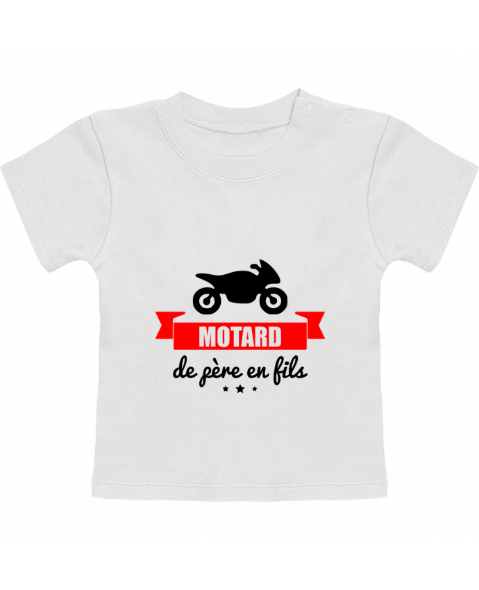Camiseta Bebé Manga Corta Motard de père en fils, moto, motard manches courtes du designer Benichan