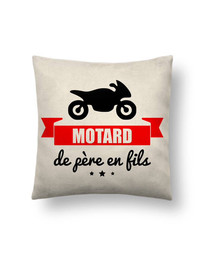 Cojín Piel de Melocotón 45 x 45 cm Motard de père en fils, moto, motard por Benichan