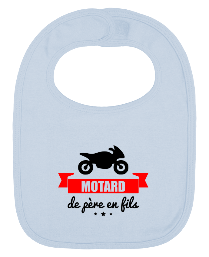 Bavoir bébé uni Motard de père en fils, moto, motard par Benichan