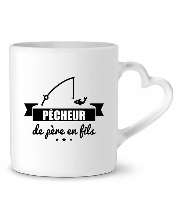 Mug Heart Pêcheur de père en fils, pêcheur, pêche by Benichan
