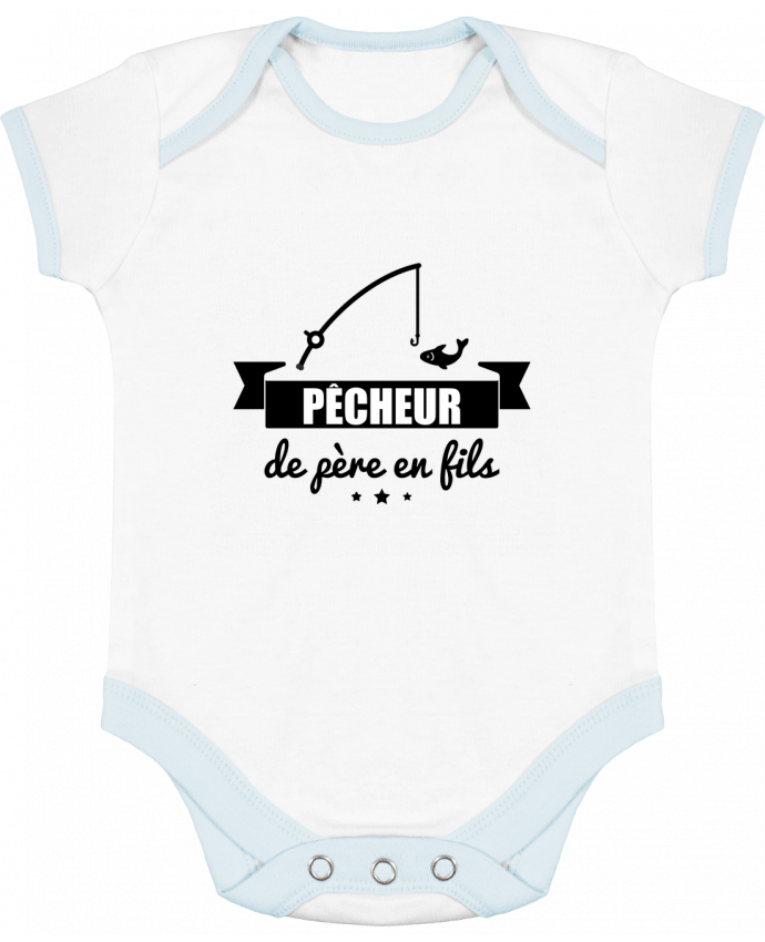 Body Bebé Contraste Pêcheur de père en fils, pêcheur, pêche por Benichan