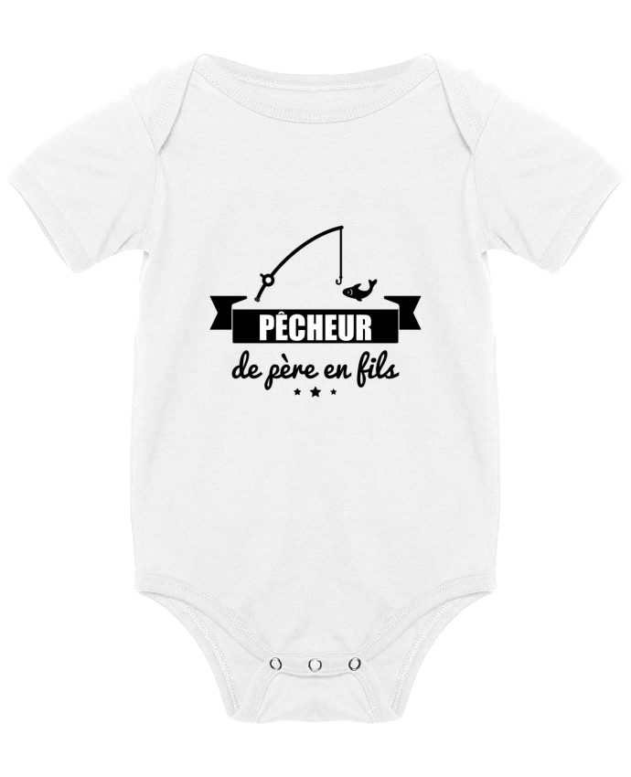Body bébé Pêcheur de père en fils, pêcheur, pêche par Benichan