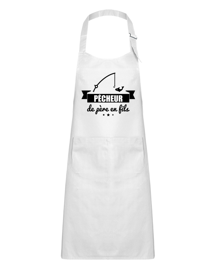 Kids chef pocket apron Pêcheur de père en fils, pêcheur, pêche by Benichan
