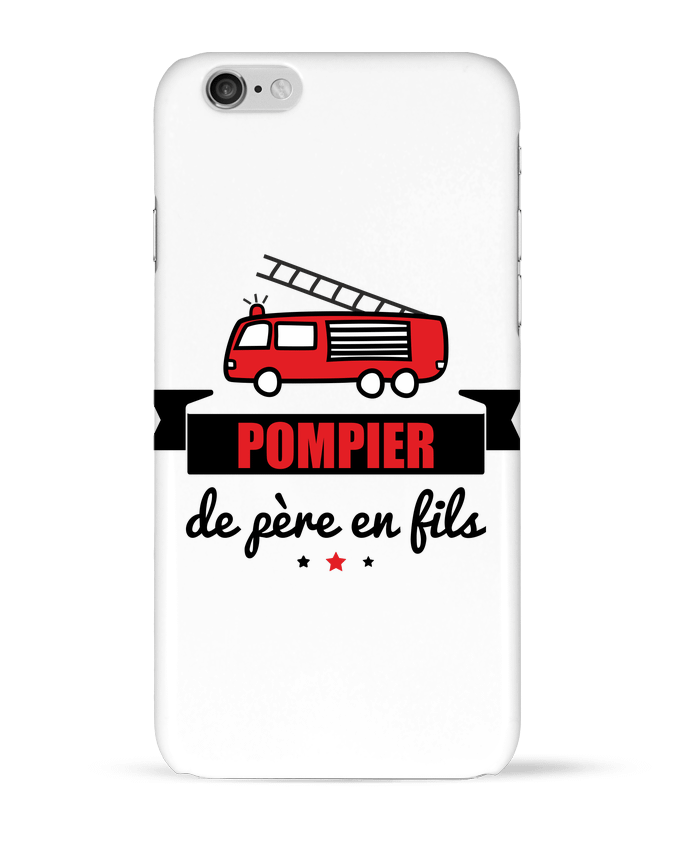 Case 3D iPhone 6 Pompier de père en fils, pompier by Benichan