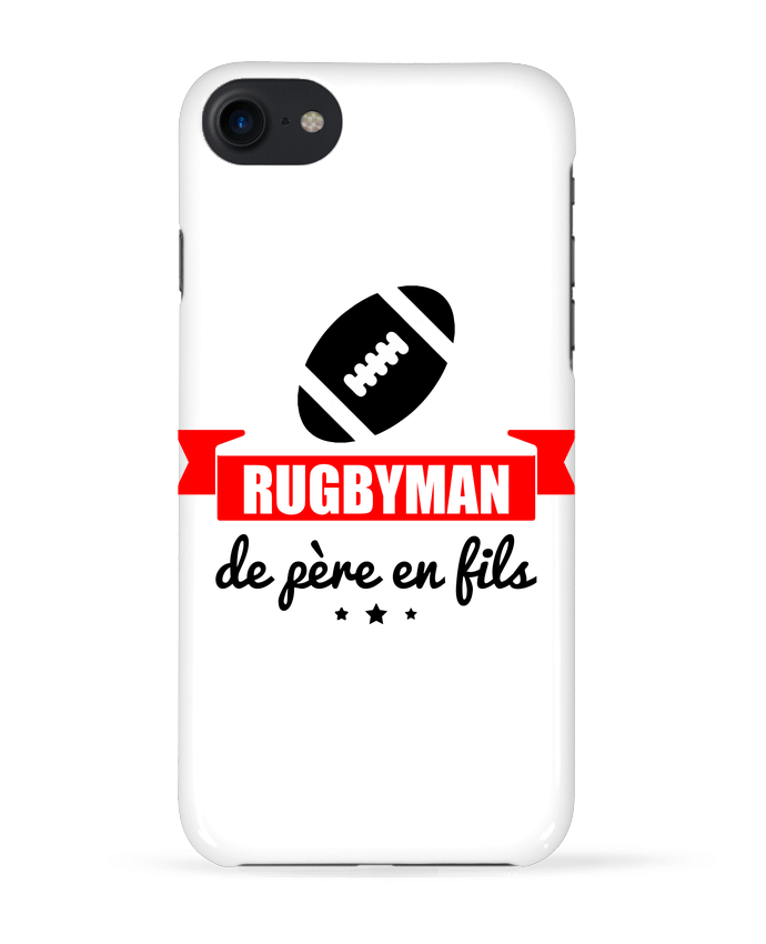 Case 3D iPhone 7 Rugbyman de père en fils, rugby, rugbyman de Benichan