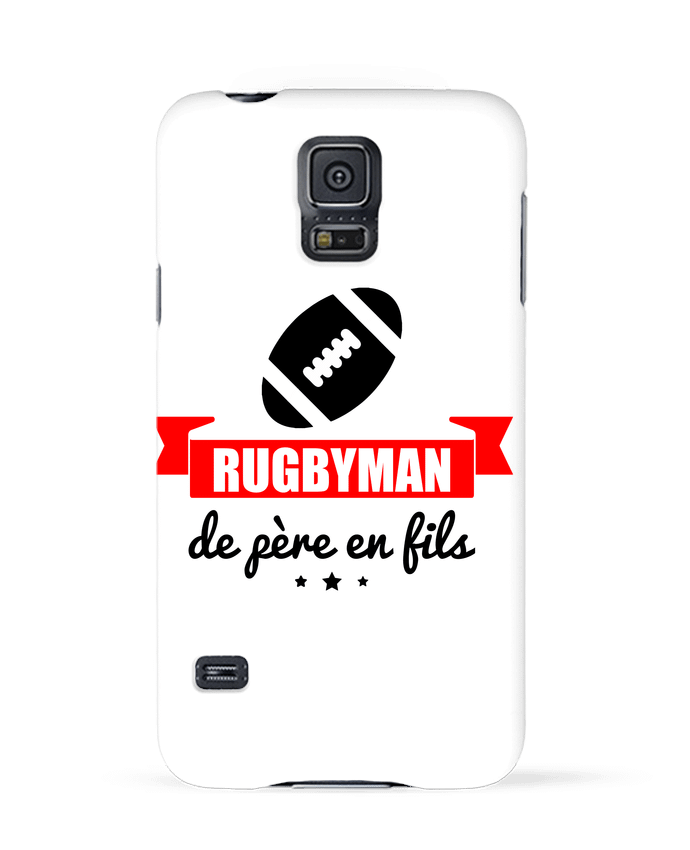 Case 3D Samsung Galaxy S5 Rugbyman de père en fils, rugby, rugbyman by Benichan