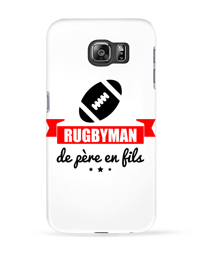 Case 3D Samsung Galaxy S6 Rugbyman de père en fils, rugby, rugbyman - Benichan