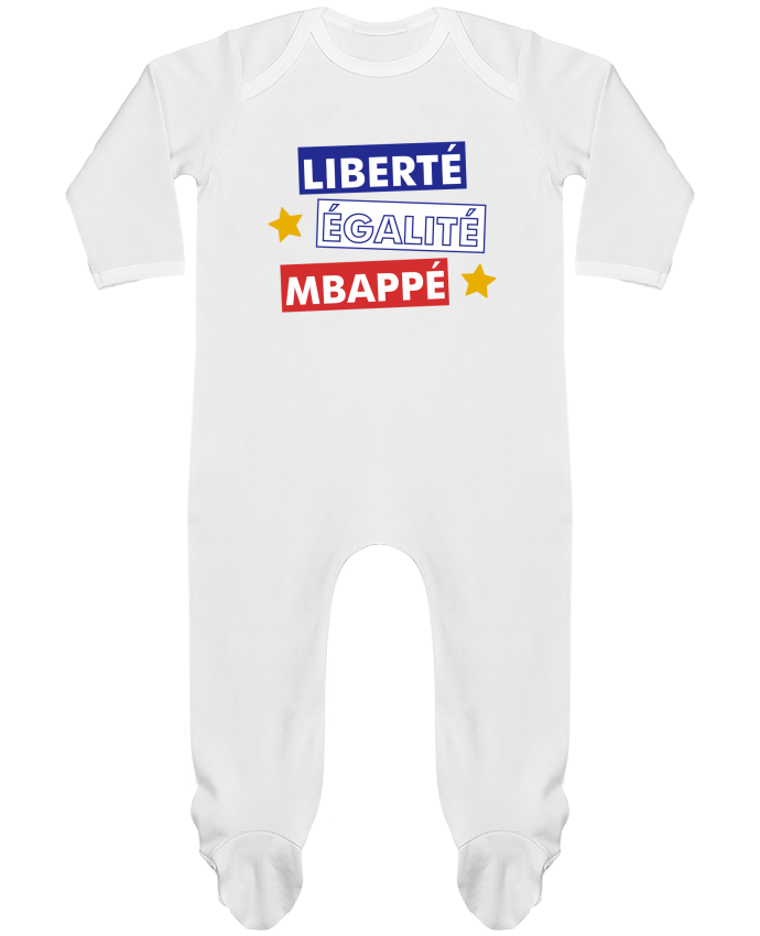 Baby Sleeper long sleeves Contrast Equipe de France MBappé by tunetoo