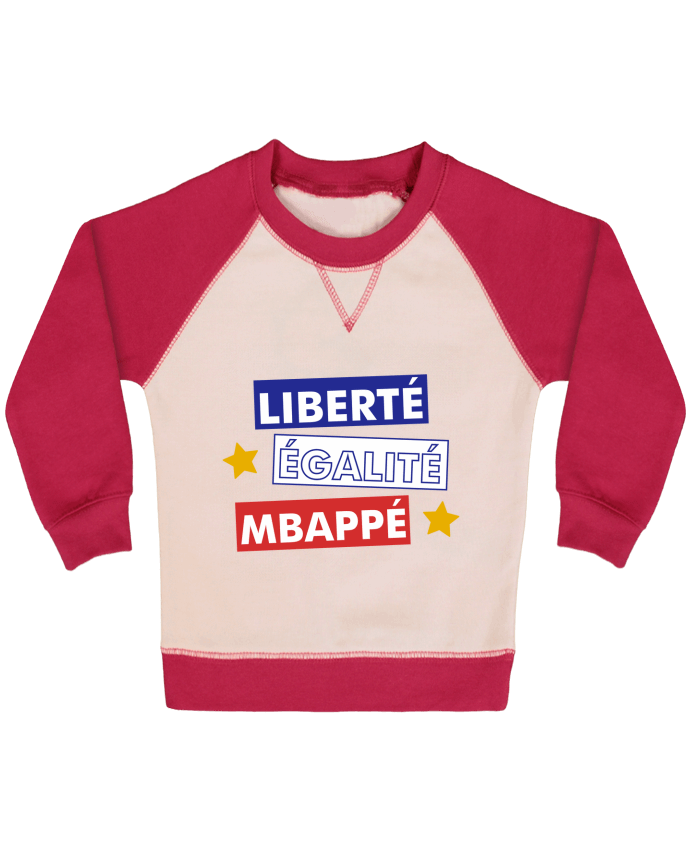 Sweatshirt Baby crew-neck sleeves contrast raglan Equipe de France MBappé by tunetoo