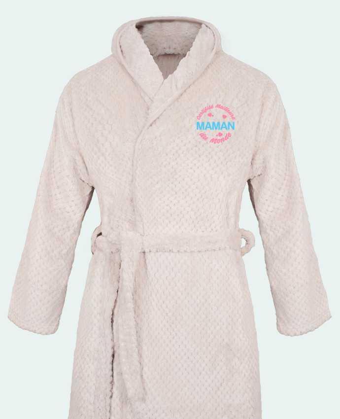 Bathrobe Women Soft Coral Fleece Certifiée meilleure maman du monde by tunetoo