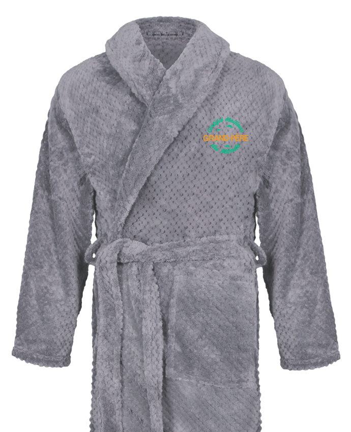 Bathrobe Men Soft Coral Fleece Certifié meilleur grand-père du monde by tunetoo