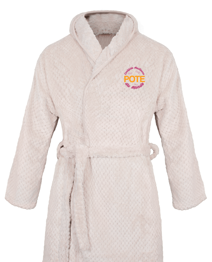 Bathrobe Women Soft Coral Fleece Certifiée meilleure pote du monde by tunetoo