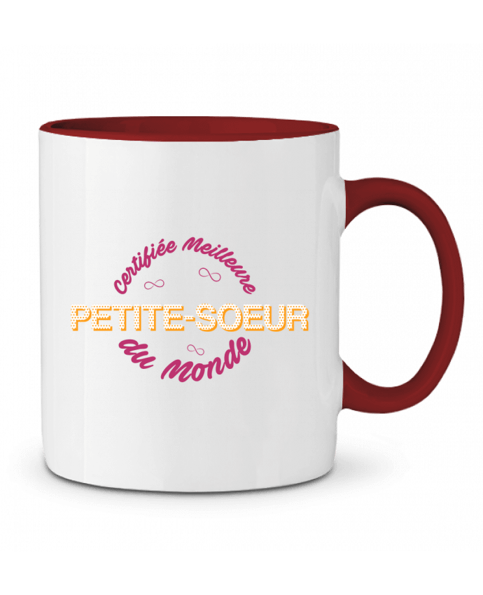 Mug bicolore Certifiée meilleure petite-soeur du monde tunetoo