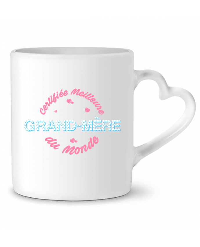 Mug Heart Certifiée meilleure grand-mère du monde by tunetoo