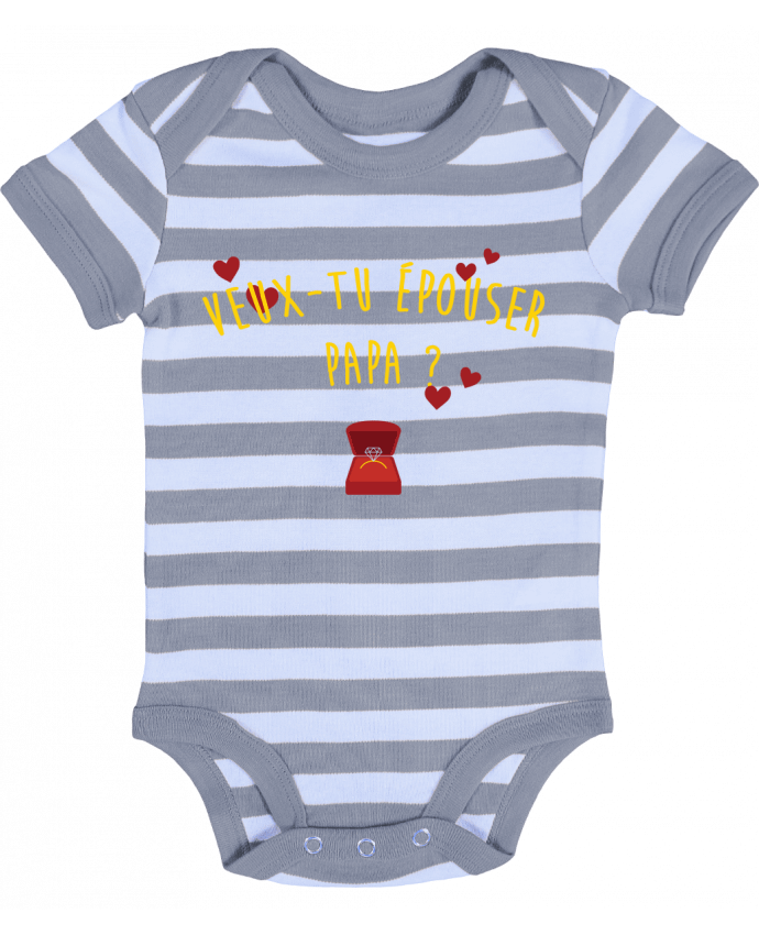 Baby Body striped Veux-tu épouser papa ? - tunetoo