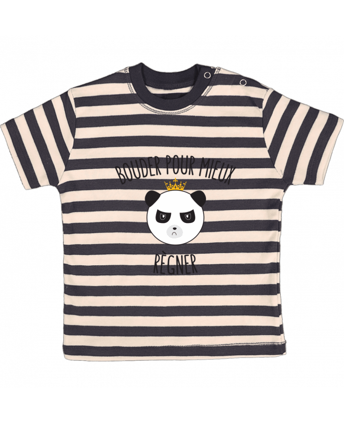 T-shirt baby with stripes Bouder pour mieux régner by tunetoo