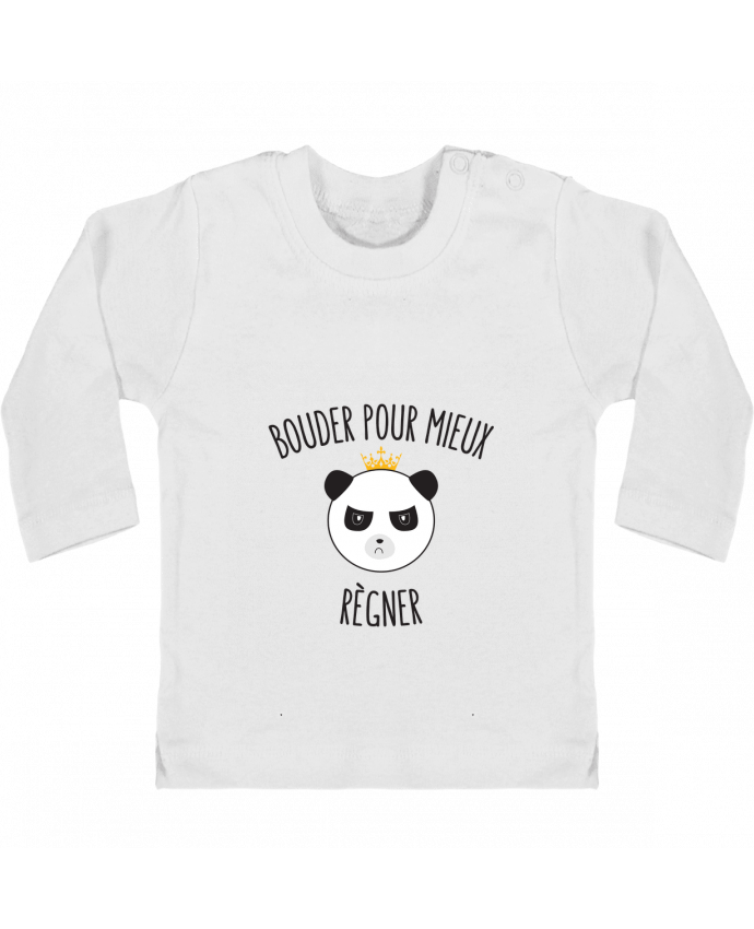 Camiseta Bebé Manga Larga con Botones  Bouder pour mieux régner manches longues du designer tunetoo