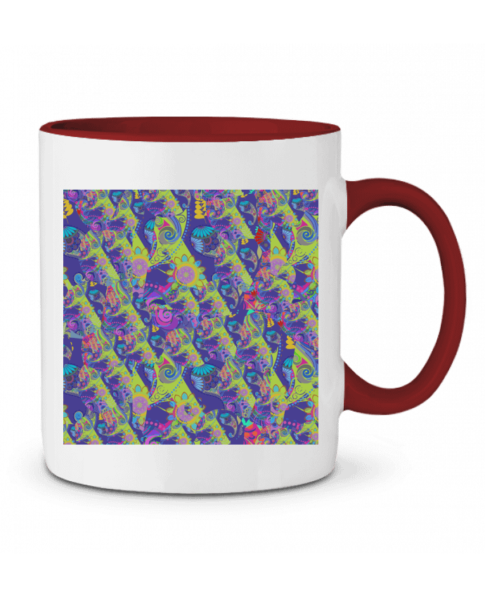 Two-tone Ceramic Mug Paisley Mix 6 L'Homme Sandwich