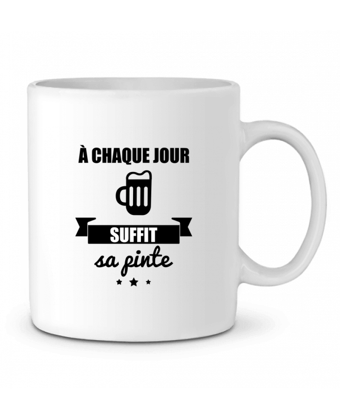 Taza Cerámica À chaque jour suffit sa pinte, bière, apéro, alcool por Benichan