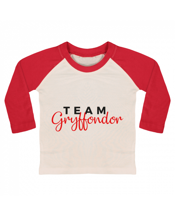 Tee-shirt Bébé Baseball ML Team Gryffondor par Nana