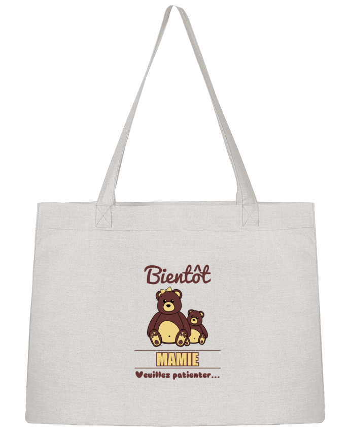 Shopping tote bag Stanley Stella Bientôt Mamie, future grand-mère, ourson, famille, grossesse by Benichan