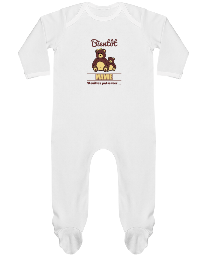 Body Pyjama Bébé Bientôt Mamie, future grand-mère, ourson, famille, grossesse par Benichan