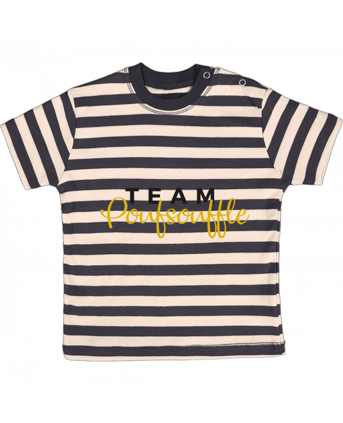 Camiseta Bebé a Rayas Team Poufsouffle por Nana