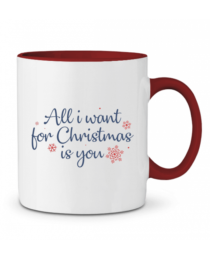 Taza Cerámica Bicolor All i want for christmas is you Nana