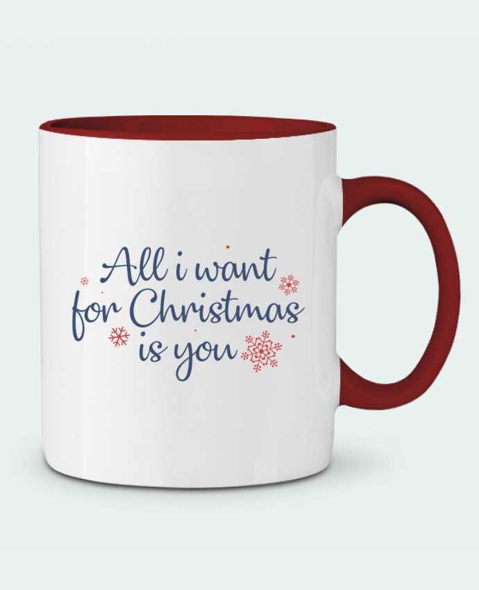 Taza Cerámica Bicolor All i want for christmas is you Nana