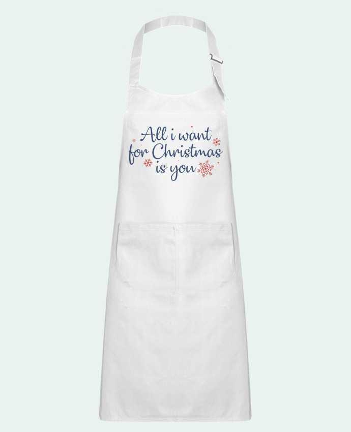 Kids chef pocket apron All i want for christmas is you by Nana