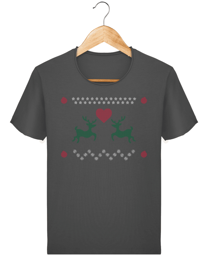 T-shirt Homme vintage Amour rennes de noël - Pull moche (ugly sweater) par tunetoo