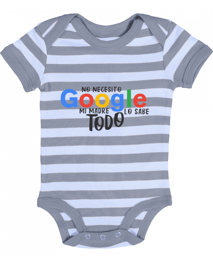 Body Bebé a Rayas Google - Mi madre lo sabe todo - tunetoo
