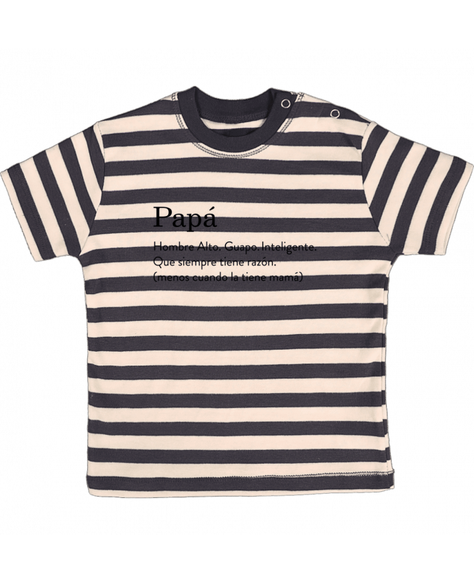 T-shirt baby with stripes Papá definición by tunetoo