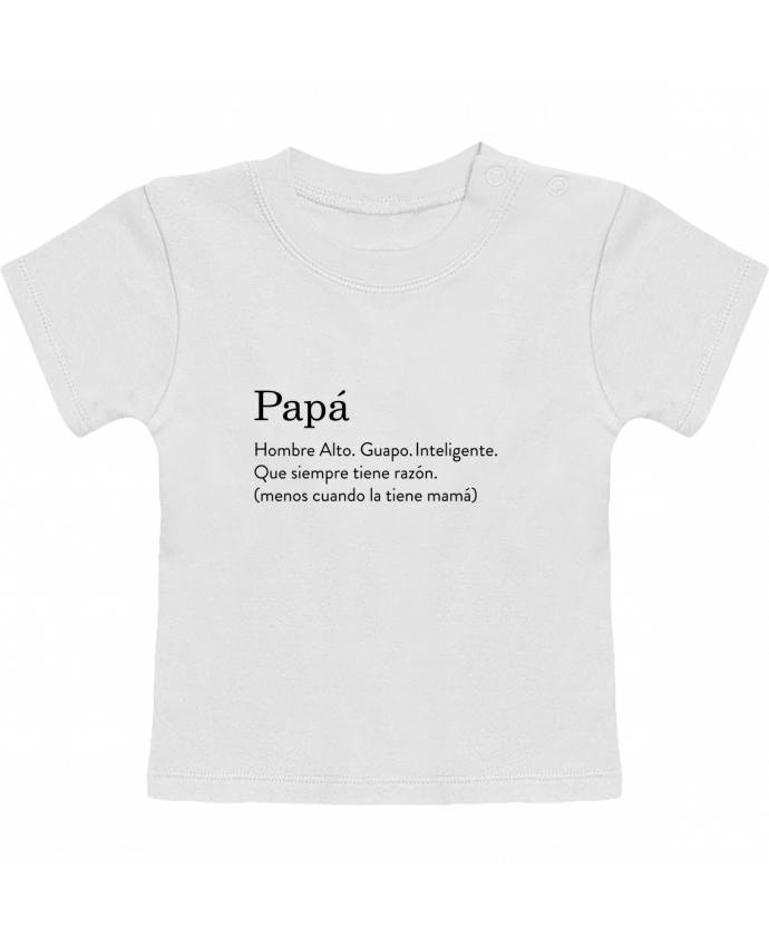 Camiseta Bebé Manga Corta Papá definición manches courtes du designer tunetoo
