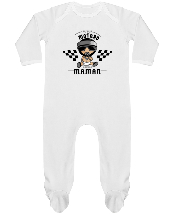 Baby Sleeper long sleeves Contrast Futur Motard comme maman by GraphiCK-Kids